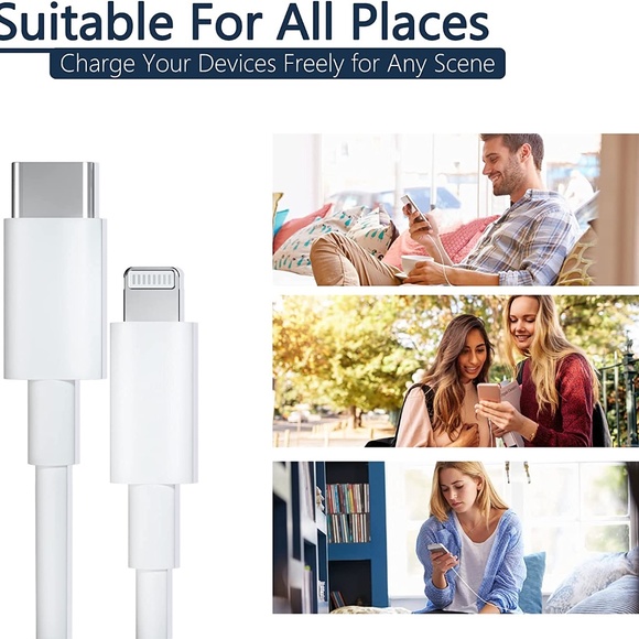 JUD iPhone Fast Charger, 20W PD Adapter with 6.6FT Lightning Cable - Picture 7 of 7